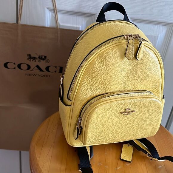 Coach Mini Court Backpack in Retro Yellow - Picture 5 of 17